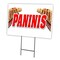 Signmission Paninis Yard Sign & Stake outdoor plastic coroplast window, C-1824 Paninis C-1824 Paninis - alternate 1
